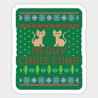 Meowy Christmas Sticker